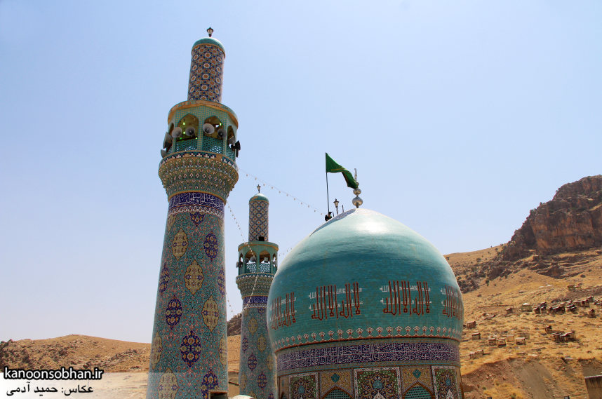 تصاویر رونمایی از پرچم گنبد امامزاده محمد(ع) کوهدشت (3)