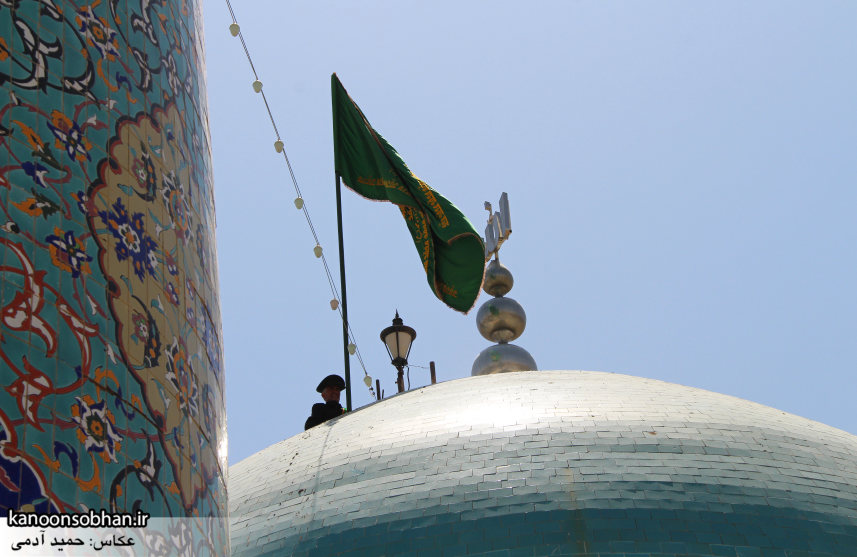 تصاویر رونمایی از پرچم گنبد امامزاده محمد(ع) کوهدشت (4)